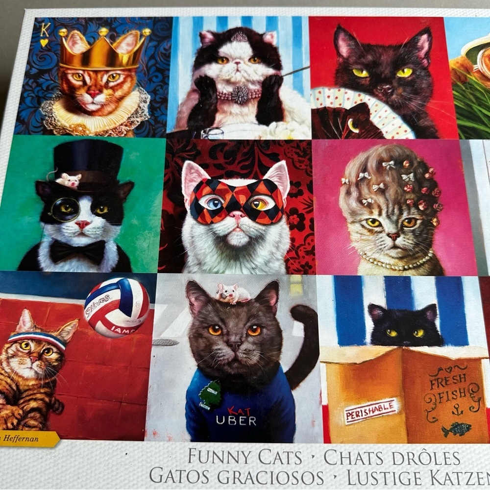 EUROGRAPHICS 1000pc Funny Cats jigsaw puzzle - Picture 4 of 6